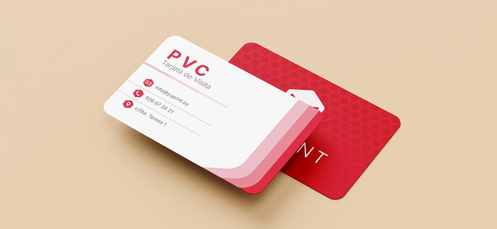 Tarjetas de visita PVC premium con acabado profesional y diseño moderno impresas por Yuprint.