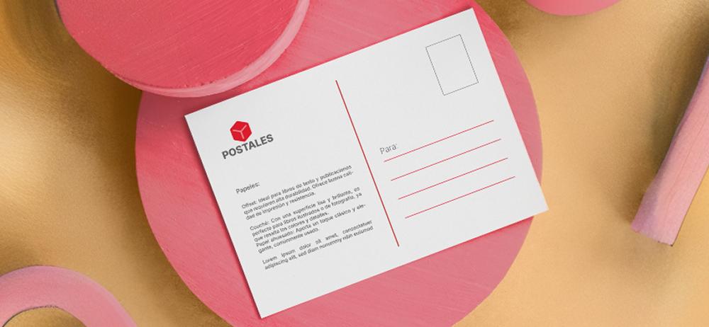 Tarjeta postal Yuprint con diseño minimalista y papel premium, perfecta para eventos o marketing.