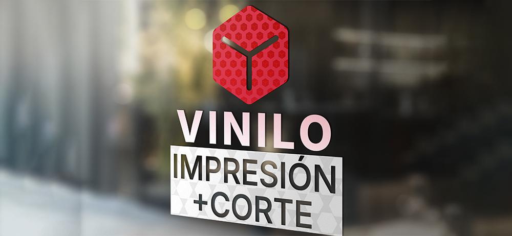 Vinilo de impresión y corte personalizado para escaparates, diseño profesional en cristal.