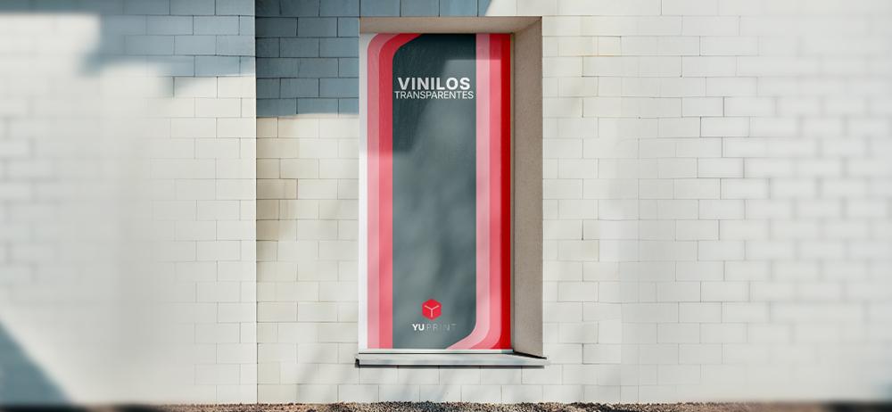 Vinilo transparente personalizado para ventanas con diseño corporativo YUPRINT.