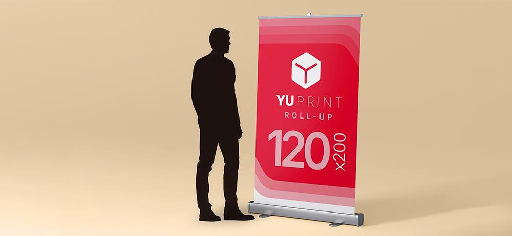 roll up publicitario 120x200 cm impreso en alta calidad por YuPrint para exhibiciones y eventos
