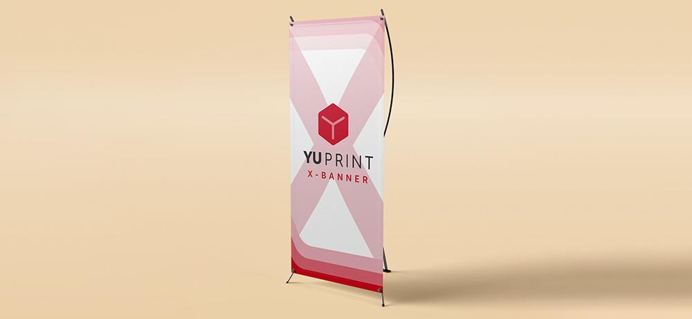 X-Banner premium YuPrint para publicidad profesional y exhibiciones de alto impacto