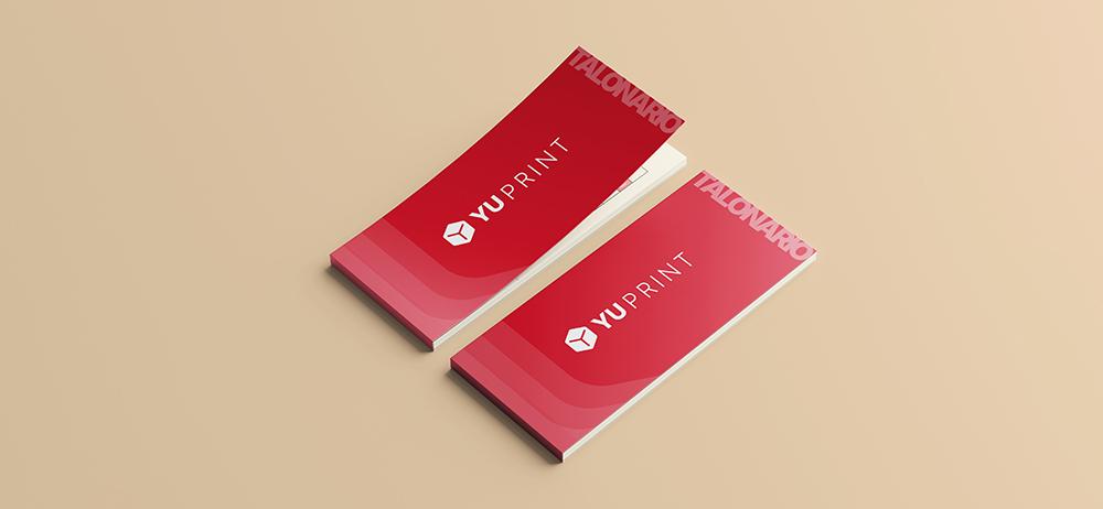 Talonarios de rifas YUPrint con diseño moderno y troquelado para venta de números en eventos.